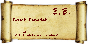 Bruck Benedek névjegykártya